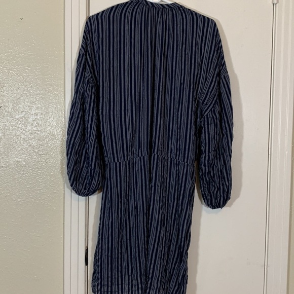 Madewell Cristy Dawn Collaboration Striped Drawstring waist Dress, M - Picture 7 of 11